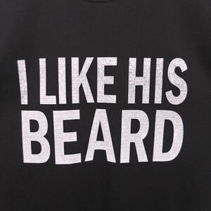 I Like His Beard Tee Sz L NWT